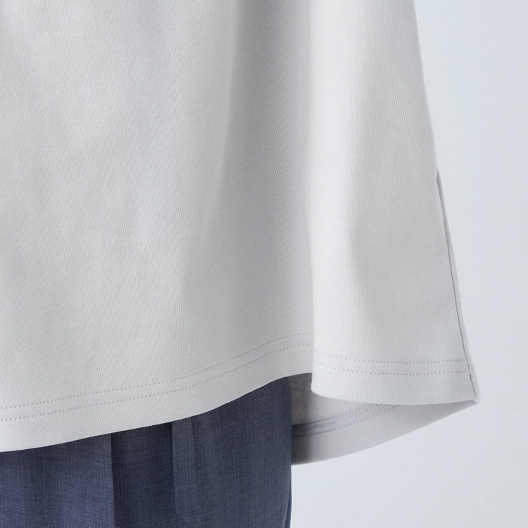 シルバーライン  【SL/長袖】モックネック/バルーン袖/グレー/「2WAYストレッチ」「ウォッシャブル可能」「汗じみ軽減」 グレー淡色