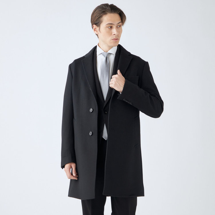 ブラックライン 【BL】ウールチェスターコート/ブラック/NEW ZEALAND WOOL LIMITED EDITION 黒