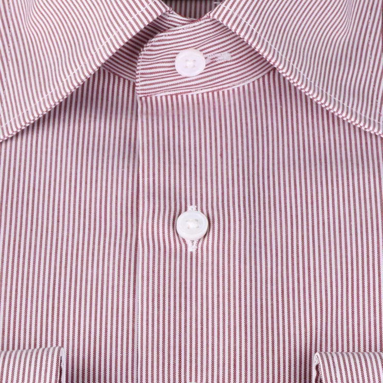 ブラックライン 【WEB限定/OUTLET】【発送在庫あり】【SILVER LINE】【形態安定】ワイドカラードレスワイシャツ/ワイン＆ホワイト×ストライプ/Oil guard ピンク系(桃)