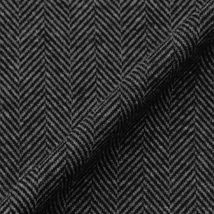 スーツセレクト 【発送在庫あり】【RBC】【秋冬】オフタートルネックニット/グレー×ヘリンボーン グレー中間