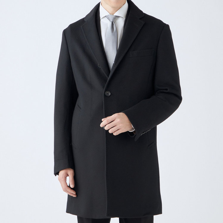 ブラックライン 【BL】ウールチェスターコート/ブラック/NEW ZEALAND WOOL LIMITED EDITION 黒