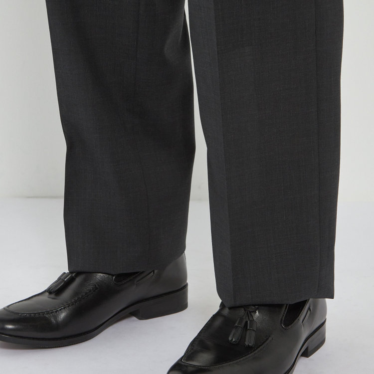 ソノタ 【BLACK LINE】【春夏】1タックワイドシルエットパンツ/グレー×サイロフィル/NEW ZEALAND WOOL MIX Super100’s/※裾上げ必要 グレー濃色