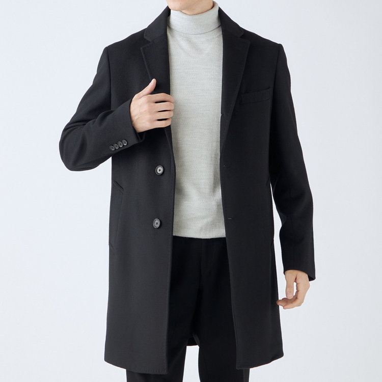 ブラックライン 【BL】ウールチェスターコート/ブラック/NEW ZEALAND WOOL LIMITED EDITION 黒