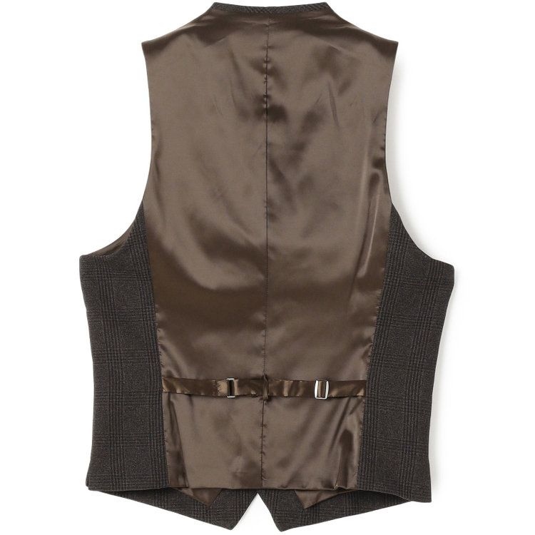 シルバーライン 【CLASSICO TAPERED】【秋冬】2釦シングルスリーピーススーツ 1タックテーパードパンツ/ブラウン×チェック/ウエストムーブ/4S SUSTAINABILITY&ECOLOGY FABRIC/※パンツ裾上げ済仕様 茶中間