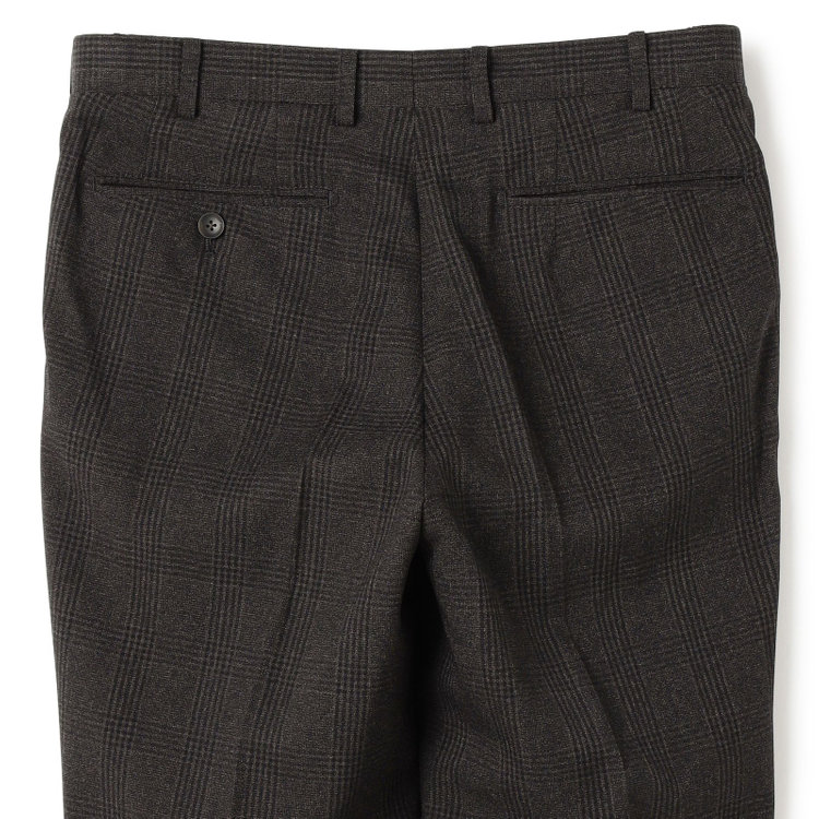 シルバーライン 【CLASSICO TAPERED】【秋冬】2釦シングルスリーピーススーツ 1タックテーパードパンツ/ブラウン×チェック/ウエストムーブ/4S SUSTAINABILITY&ECOLOGY FABRIC/※パンツ裾上げ済仕様 茶中間