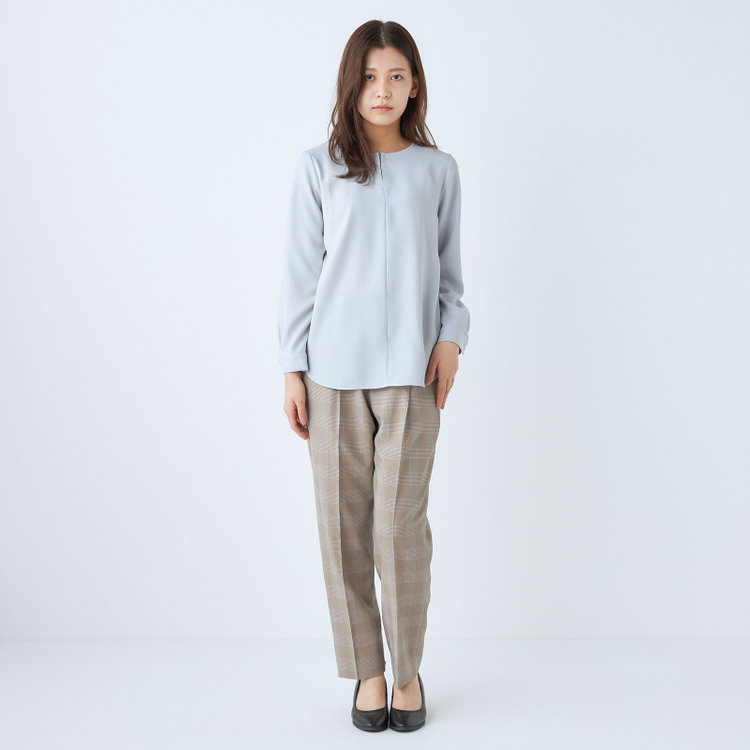 シルバーライン  【SL/長袖】クルーネック/ブルー 青淡色