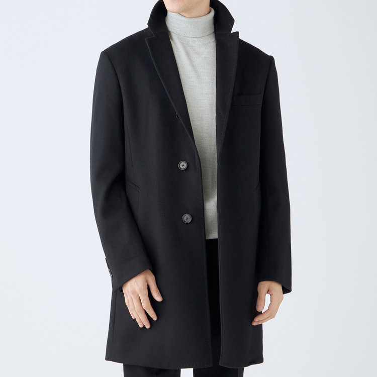 ブラックライン 【BL】ウールチェスターコート/ブラック/NEW ZEALAND WOOL LIMITED EDITION 黒