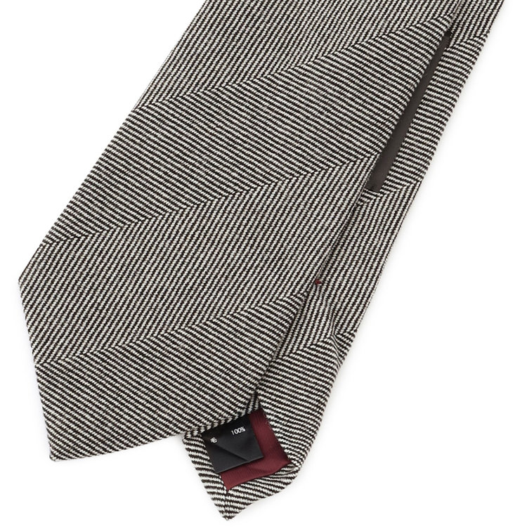 シルバーライン 【SILVER LINE】ウールストライプネクタイ 8.5cm幅/グレー/JAPAN MADE その他