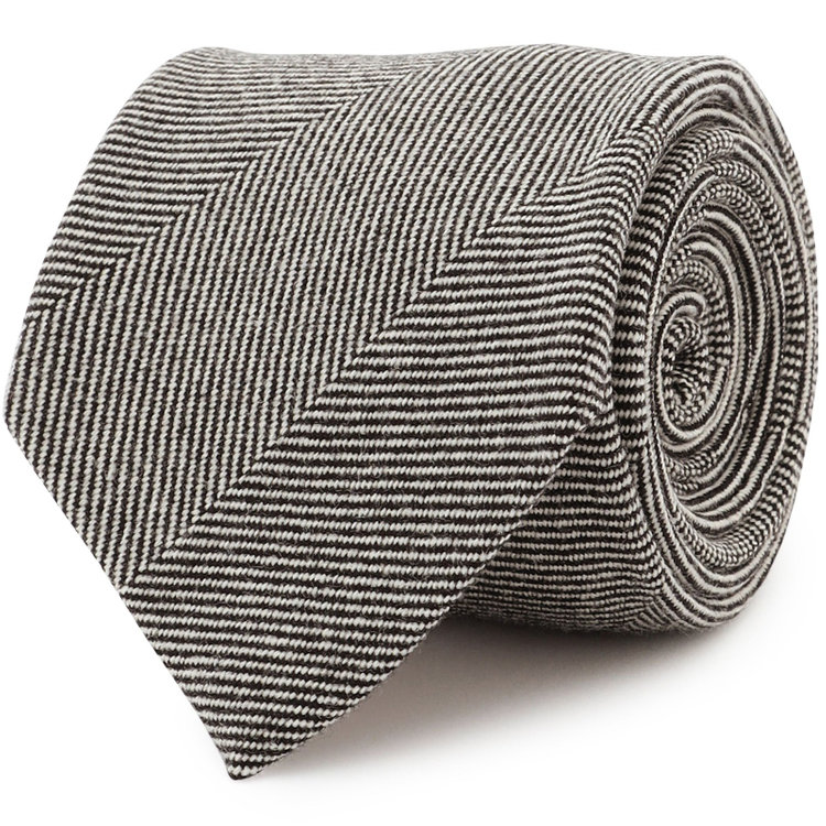 シルバーライン 【SILVER LINE】ウールストライプネクタイ 8.5cm幅/グレー/JAPAN MADE その他