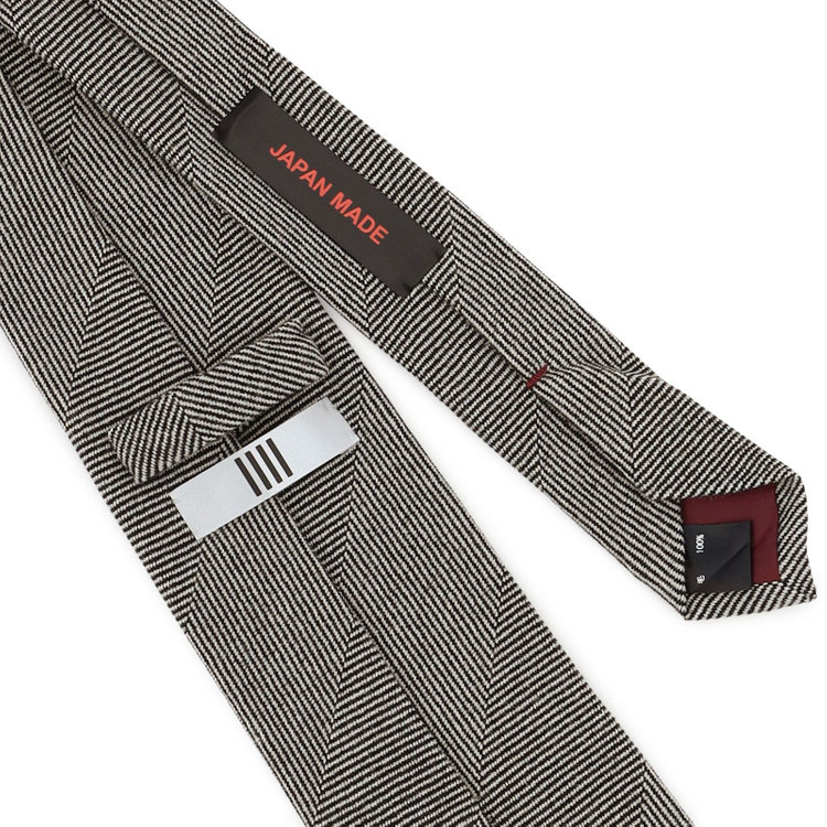 シルバーライン 【SILVER LINE】ウールストライプネクタイ 8.5cm幅/グレー/JAPAN MADE その他