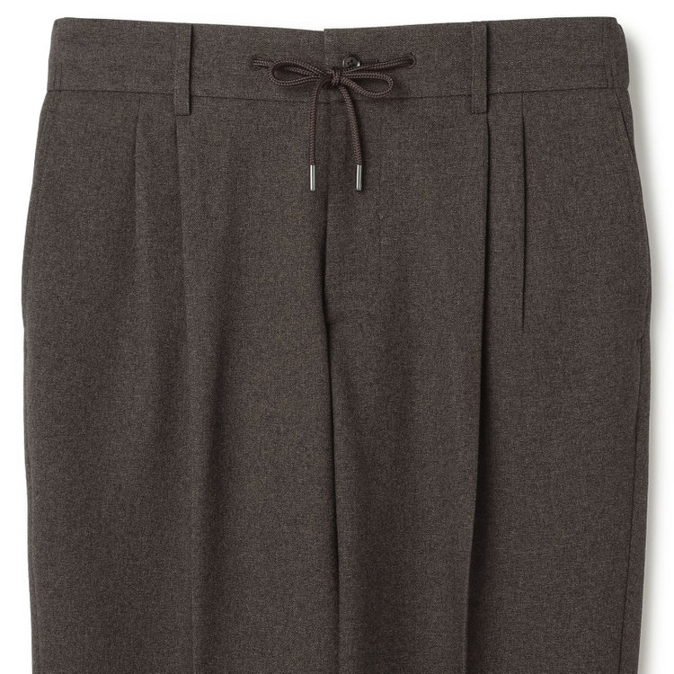 シルバーライン 【RBC】【秋冬】3釦段返りシングルスーツ 2タック/ブラウン/パッチポケット/ドローコード&ウエストシャーリング/※パンツ裾上げ済仕様 茶濃色