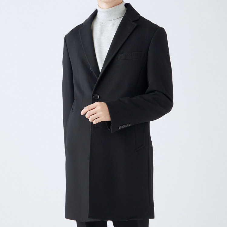 ブラックライン 【BL】ウールチェスターコート/ブラック/NEW ZEALAND WOOL LIMITED EDITION 黒