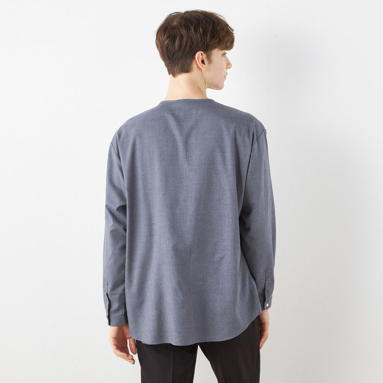 スーツセレクト 【RBC/長袖】プルオーバーシャツ/ネイビー 紺中間