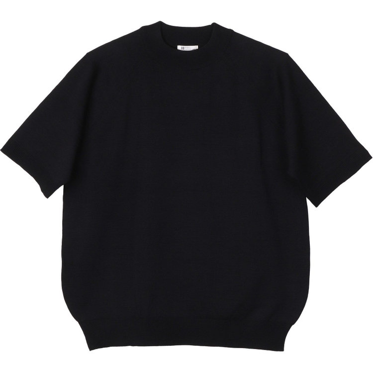 スーツセレクト 【RBC】【半袖】モックネックニットTシャツ/ブラック ブラック系(黒)