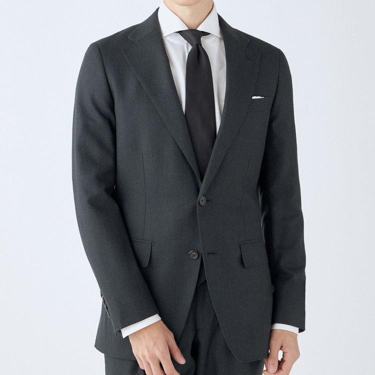 シルバーライン 【発送在庫あり】【CLASSICO TAPERED】【秋冬】2釦シングルスーツ 1タック/グリーン/Ermenegildo Zegna LOOP woven in italy/※裾上げ必要 緑濃色