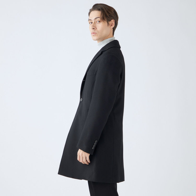 ブラックライン 【BL】ウールチェスターコート/ブラック/NEW ZEALAND WOOL LIMITED EDITION 黒