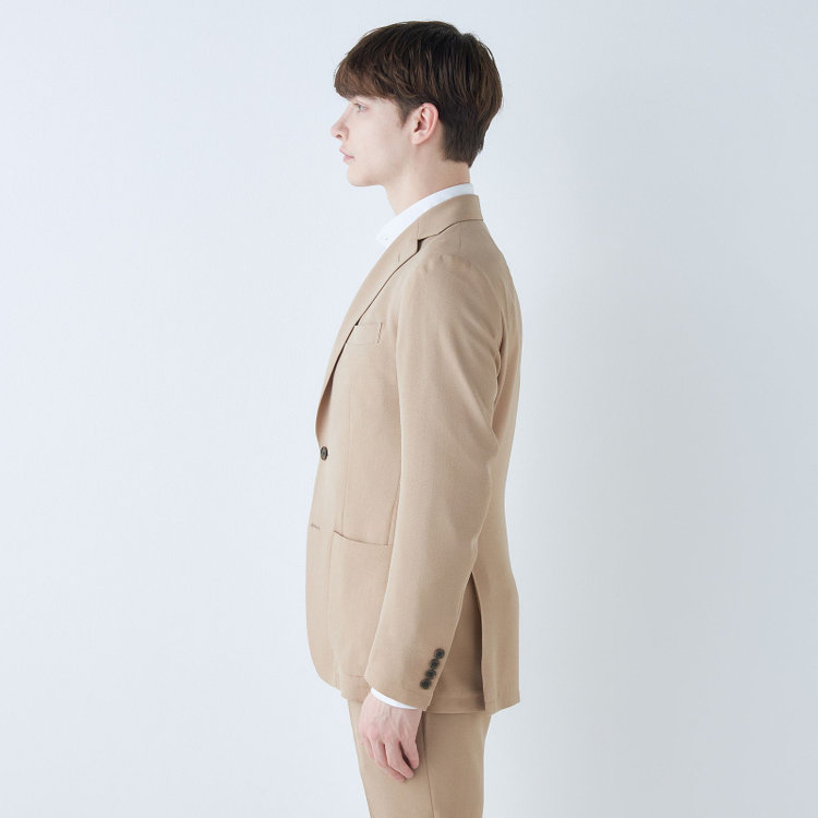 シルバーライン 【5DAYS CLOSET】【RBC】【春夏】2釦シングルジャケット/ベージュ/パッチポケット/4S SUSTAINABILITY&ECOLOGY FABRIC 茶淡色