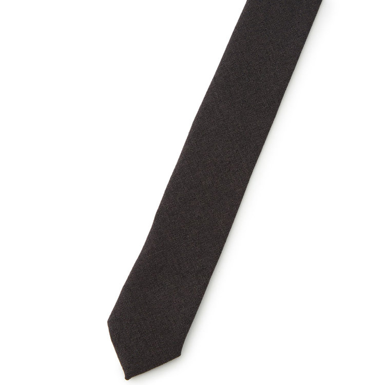 ブラックライン 【BLACK LINE】ポリエステルソリッド系ネクタイ 7.5cm幅/グレー/ウォッシャブル その他