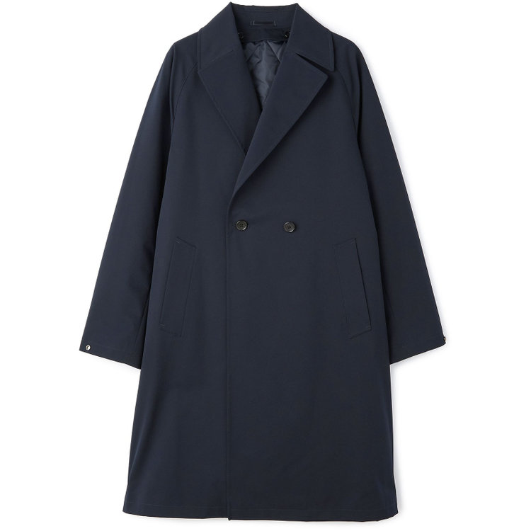 ブラックライン 【発送在庫あり】【BL】ダブルラグランベルテッドコート/ネイビー/WATERPROOF/4S SOLOTEX 紺中間