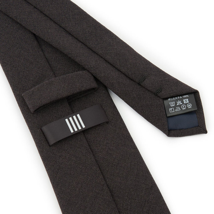 ブラックライン 【BLACK LINE】ポリエステルソリッド系ネクタイ 7.5cm幅/グレー/ウォッシャブル その他