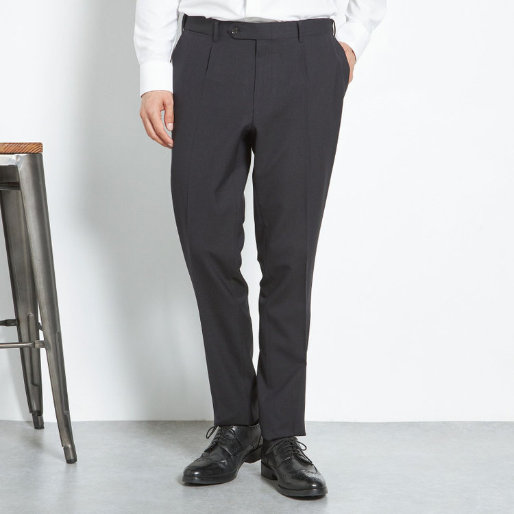 シルバーライン 【CLASSICO TAPERED】【春夏】1タックテーパードパンツ/ネイビー/ウエストムーブ仕様/4S SUSTAINABILITY&ECOLOGY FABRIC/※裾上げ済仕様 紺濃色