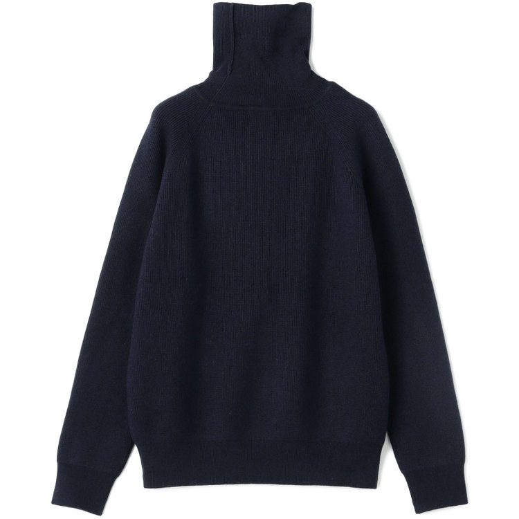 ソノタ 【RBC】【秋冬】片畦編みウールブレンド ミドルウエイトタートルネックニットセーター/ネイビー 紺中間