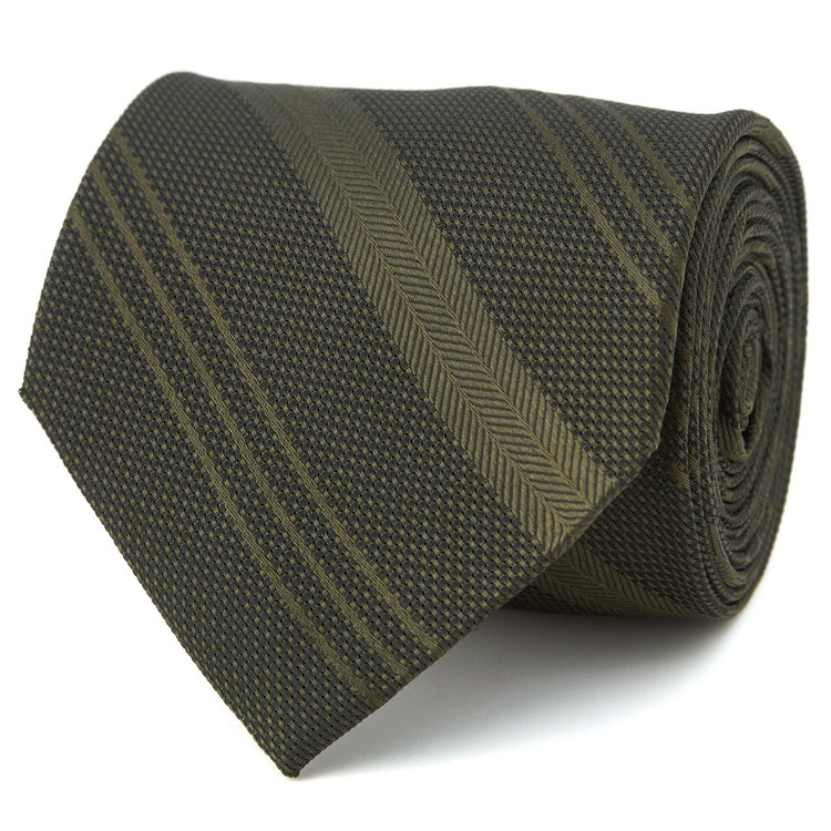 シルバーライン 【SILVER LINE】シルクブレンドストライプネクタイ 8.0cm幅/グリーン その他