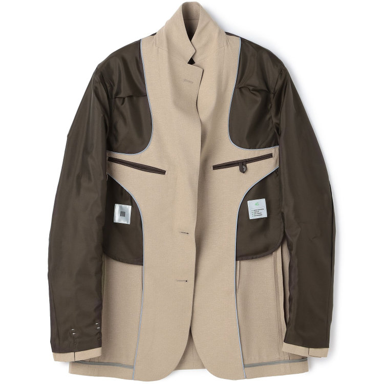 シルバーライン 【5DAYS CLOSET】【RBC】【春夏】2釦シングルジャケット/ベージュ/パッチポケット/4S SUSTAINABILITY&ECOLOGY FABRIC 茶淡色