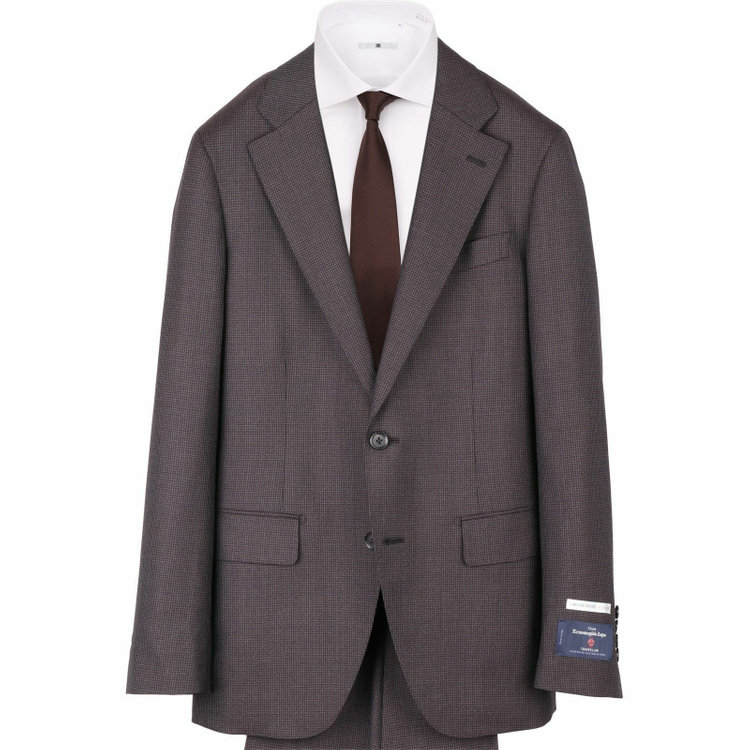 CLASSICO TAPERED】【秋冬】2釦シングルスーツ 1タック/ブラウン 