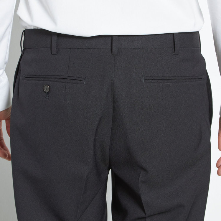 シルバーライン 【CLASSICO TAPERED】【春夏】1タックテーパードパンツ/ネイビー/ウエストムーブ仕様/4S SUSTAINABILITY&ECOLOGY FABRIC/※裾上げ済仕様 紺濃色