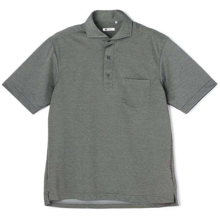 SUIT SELECT　アウトレット 【WEB限定/OUTLET/汚れ・キズ等有】【RBC/五分袖】カッタウェイビズポロシャツ プルオーバータイプ/カーキ/4S コットンブレンド 黄淡色