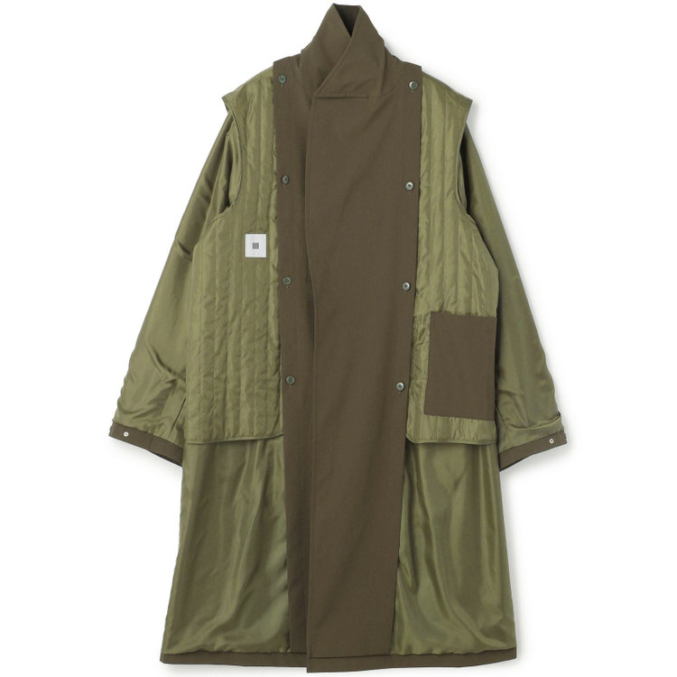 ブラックライン 【SL】2WAYストレッチタイロッケンコート/オリーブブランチ/WATERPROOF/パッカブル仕様 グリーン系(緑)