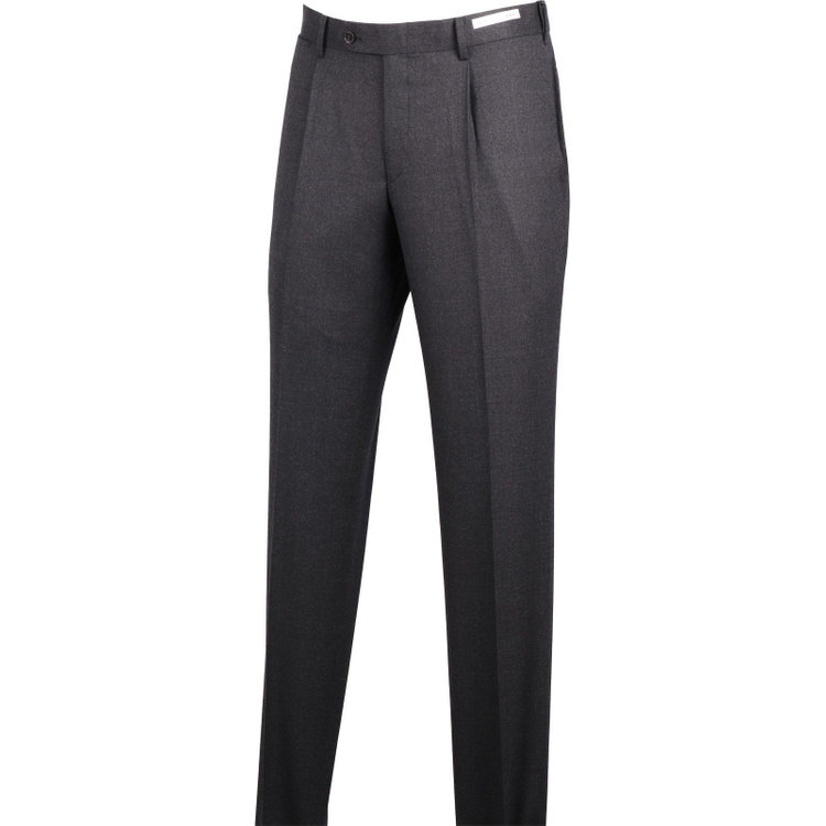スーツセレクト 【WEB限定/OUTLET】【CLASSICO TAPERED】【秋冬】ウールブレンドパンツ 1タック/ダークグレー グレー系(灰)