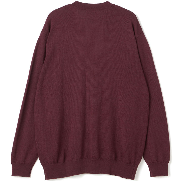 スーツセレクト 【RBC】【秋冬】ウール100%ニットカーディガン/レッド/ZEGNA BARUFFA/マシンウォッシャブル 赤中間