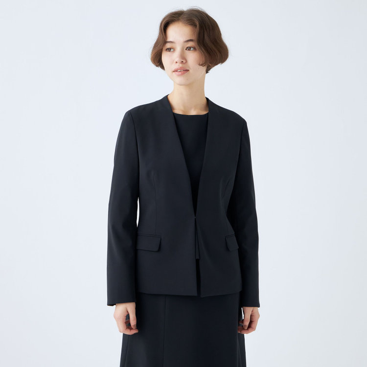 シルバーライン 【SL/9分袖】カセットブラウス/ネイビー/ウォッシャブル 紺中間