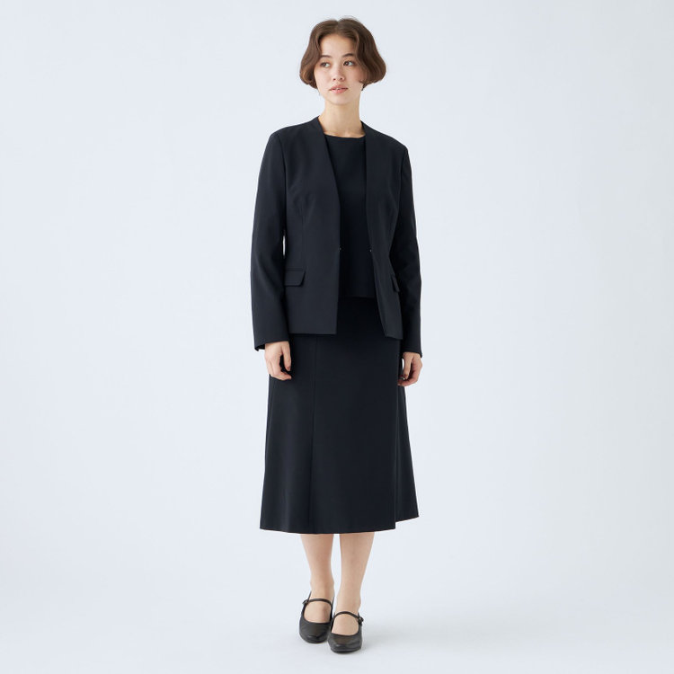 シルバーライン 【SL/9分袖】カセットブラウス/ネイビー/ウォッシャブル 紺中間