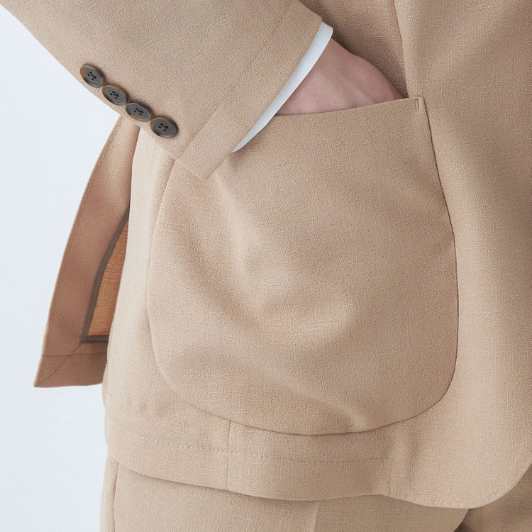 シルバーライン 【5DAYS CLOSET】【RBC】【春夏】2釦シングルジャケット/ベージュ/パッチポケット/4S SUSTAINABILITY&ECOLOGY FABRIC 茶淡色