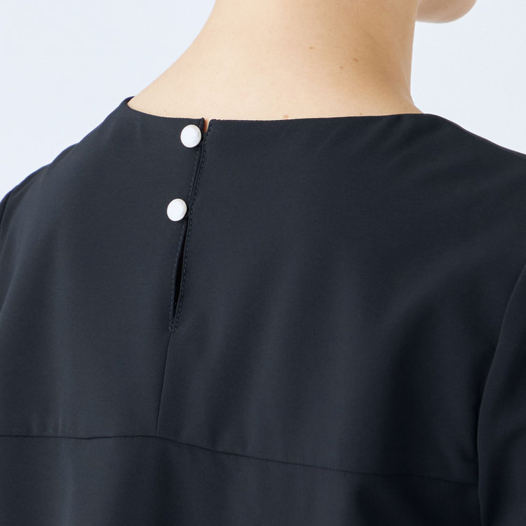 シルバーライン 【SL/9分袖】カセットブラウス/ネイビー/ウォッシャブル 紺中間