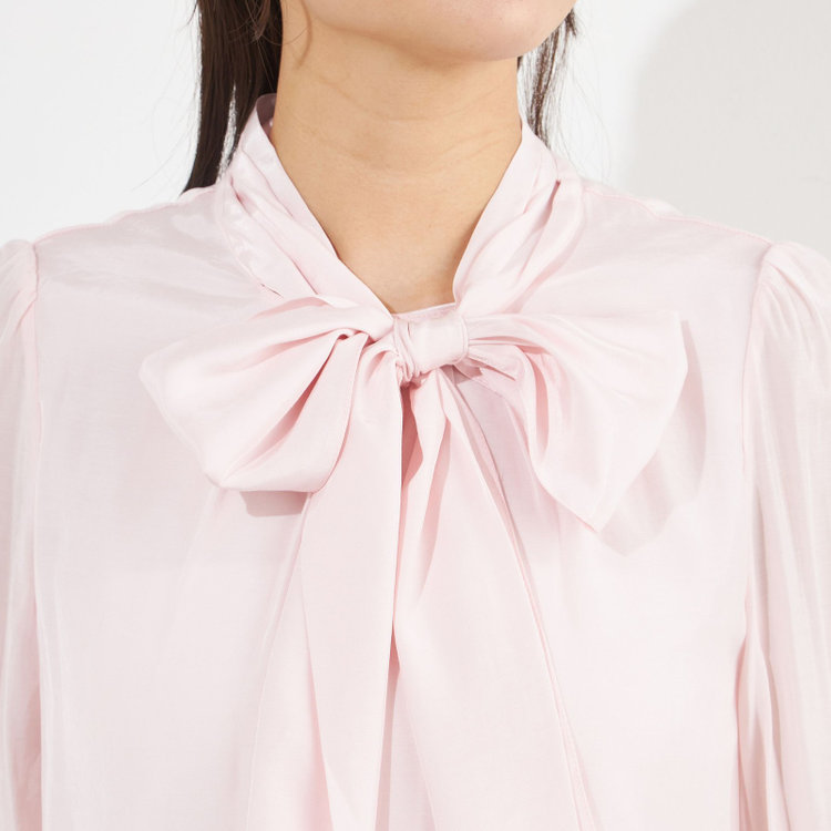 サマンサ 【SUIT SELECT×Samantha Thavasa】【長袖】リボンブラウス/ピンク 赤淡色