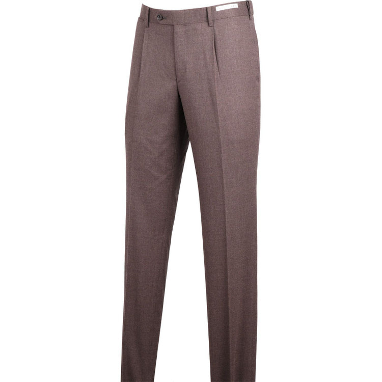 スーツセレクト 【WEB限定/OUTLET】【CLASSICO TAPERED】【秋冬】ウールブレンドパンツ 1タック/ブラウン ブラウン系(茶)