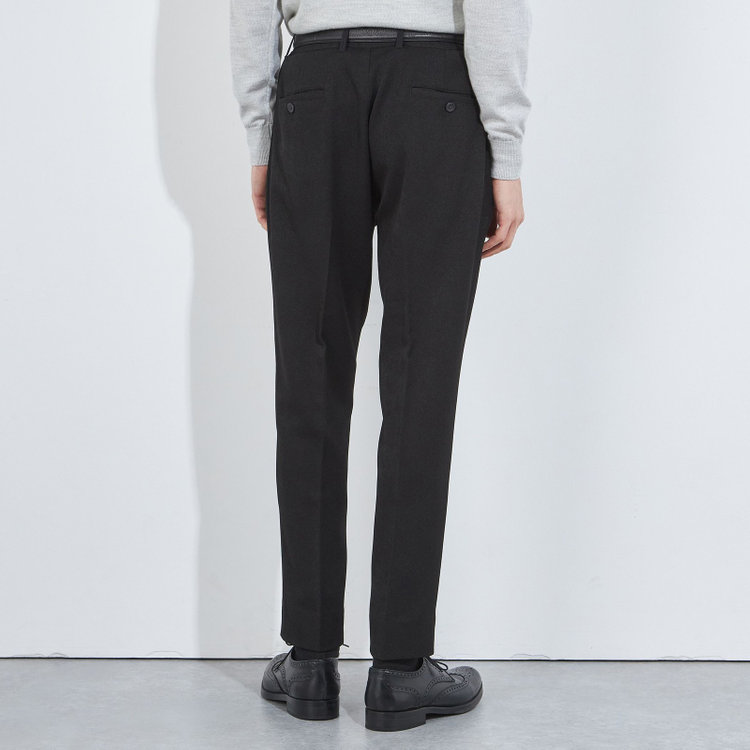 ソノタ 【BLACK LINE】【秋冬】ドローコード0タックパンツ/ブラック/ウエストシャーリング仕様/※裾上げ済み仕様 黒