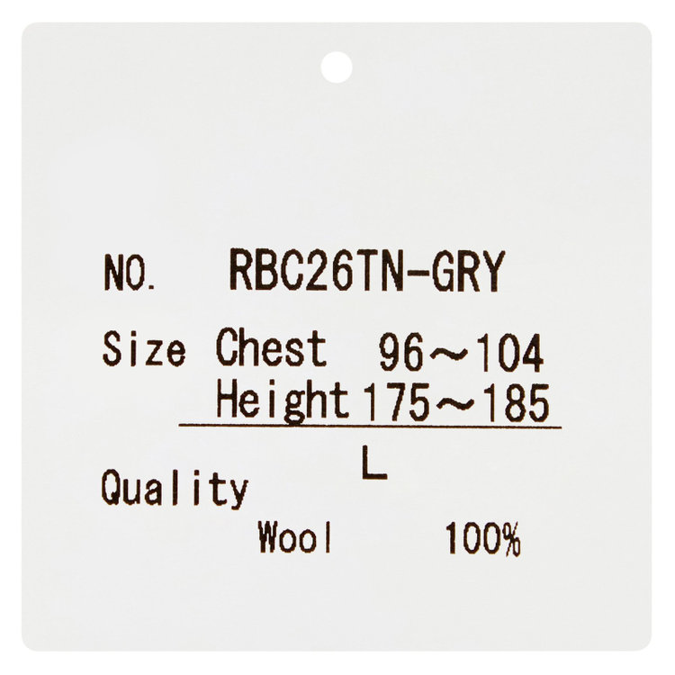 スーツセレクト 【RBC】【秋冬】ウールタートルネックニットセーター/グレー/ZEGNA BARUFFA/マシンウォッシャブル グレー中間