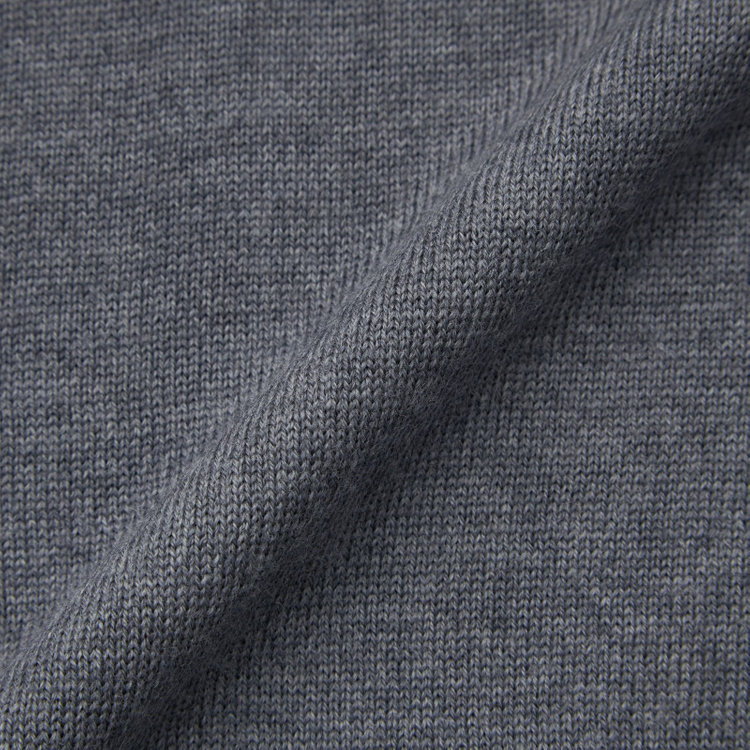 スーツセレクト 【RBC】【秋冬】ウールタートルネックニットセーター/グレー/ZEGNA BARUFFA/マシンウォッシャブル グレー中間