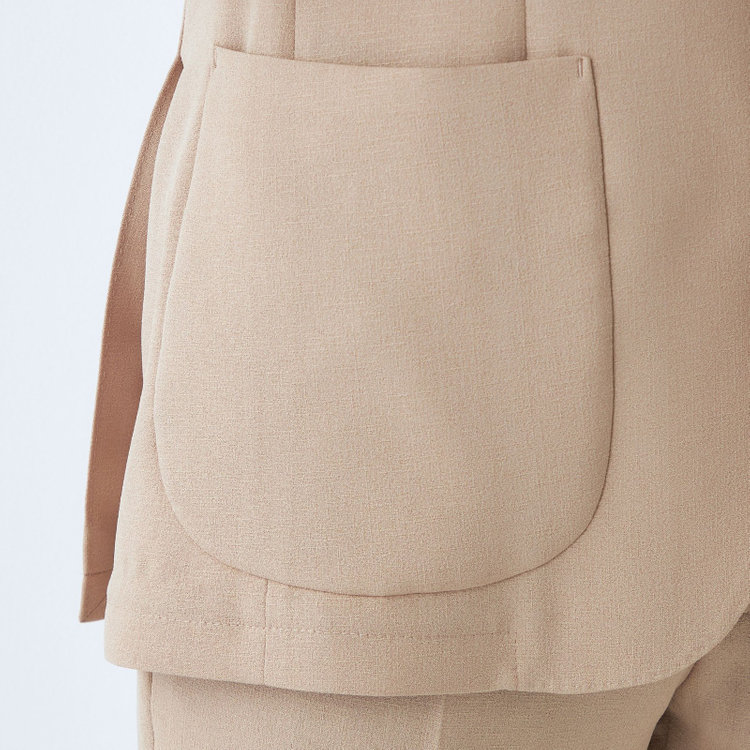 シルバーライン 【5DAYS CLOSET】【RBC】【春夏】2釦シングルジャケット/ベージュ/パッチポケット/4S SUSTAINABILITY&ECOLOGY FABRIC 茶淡色