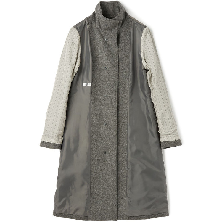シルバーライン 【SL】ウールスタンドカラーベルテッドコート/グレー グレー中間