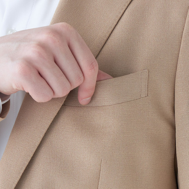 シルバーライン 【5DAYS CLOSET】【RBC】【春夏】2釦シングルジャケット/ベージュ/パッチポケット/4S SUSTAINABILITY&ECOLOGY FABRIC 茶淡色