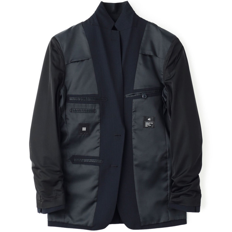 ブラックライン 【SLIM TAPERED_2】【年間】2釦シングルテーパードパンツスーツ 0タック/ネイビー×シャドーストライプ/ウエストシャーリング/4S/※パンツ裾上げ済仕様 紺中間