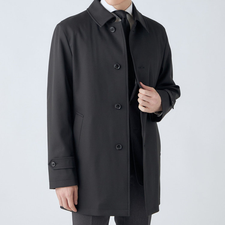 ブラックライン 【BL】ステンカラーボンディングコート/ブラック/WATERPROOF 黒