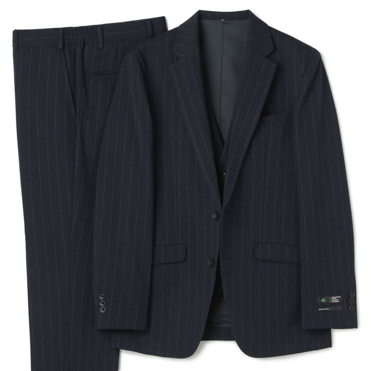 SLIM TAPERED_2】【秋冬】2釦シングルスリーピーススーツ 0