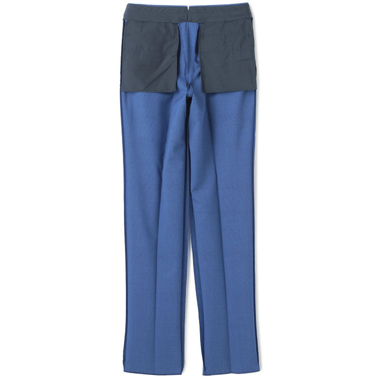 シルバーライン 【CLASSICO TAPERED】【春夏】3釦段返りシングルスーツ 2タック/ネイビー×ハウンドトゥース/ウエストムーブ/DRAGO lanificio in billa fabric made in italy/※裾上げ必要 青中間